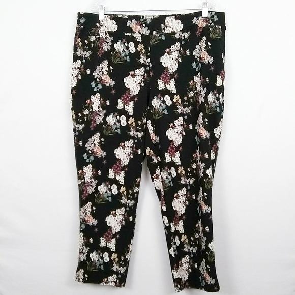 SOLD CYNTHIA ROWLEY Womens Floral Print Pants Size 18W - Picture 3 of 7